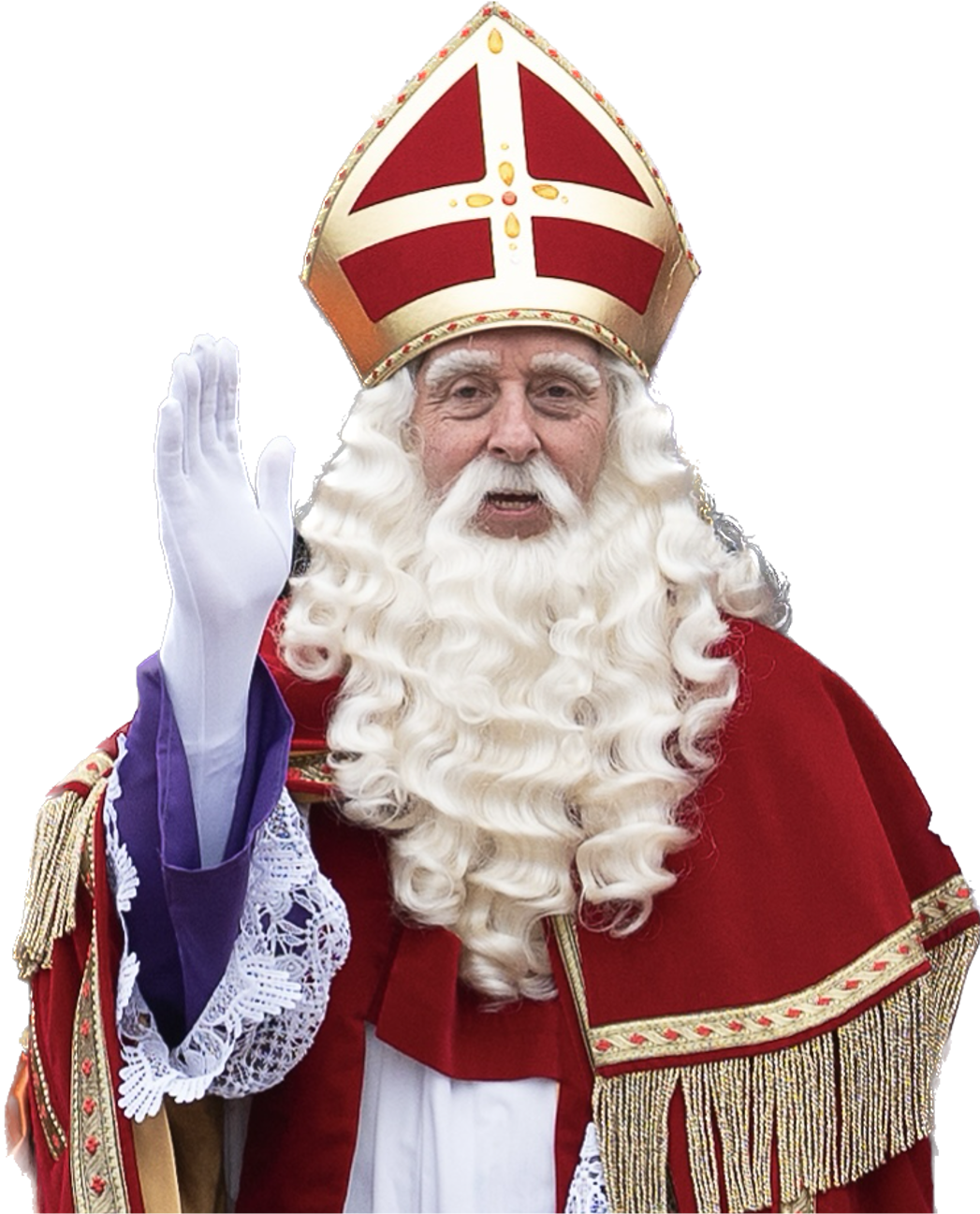 Sinterklaas zwaait